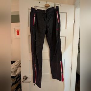 Men's Black Pants with Red Accents